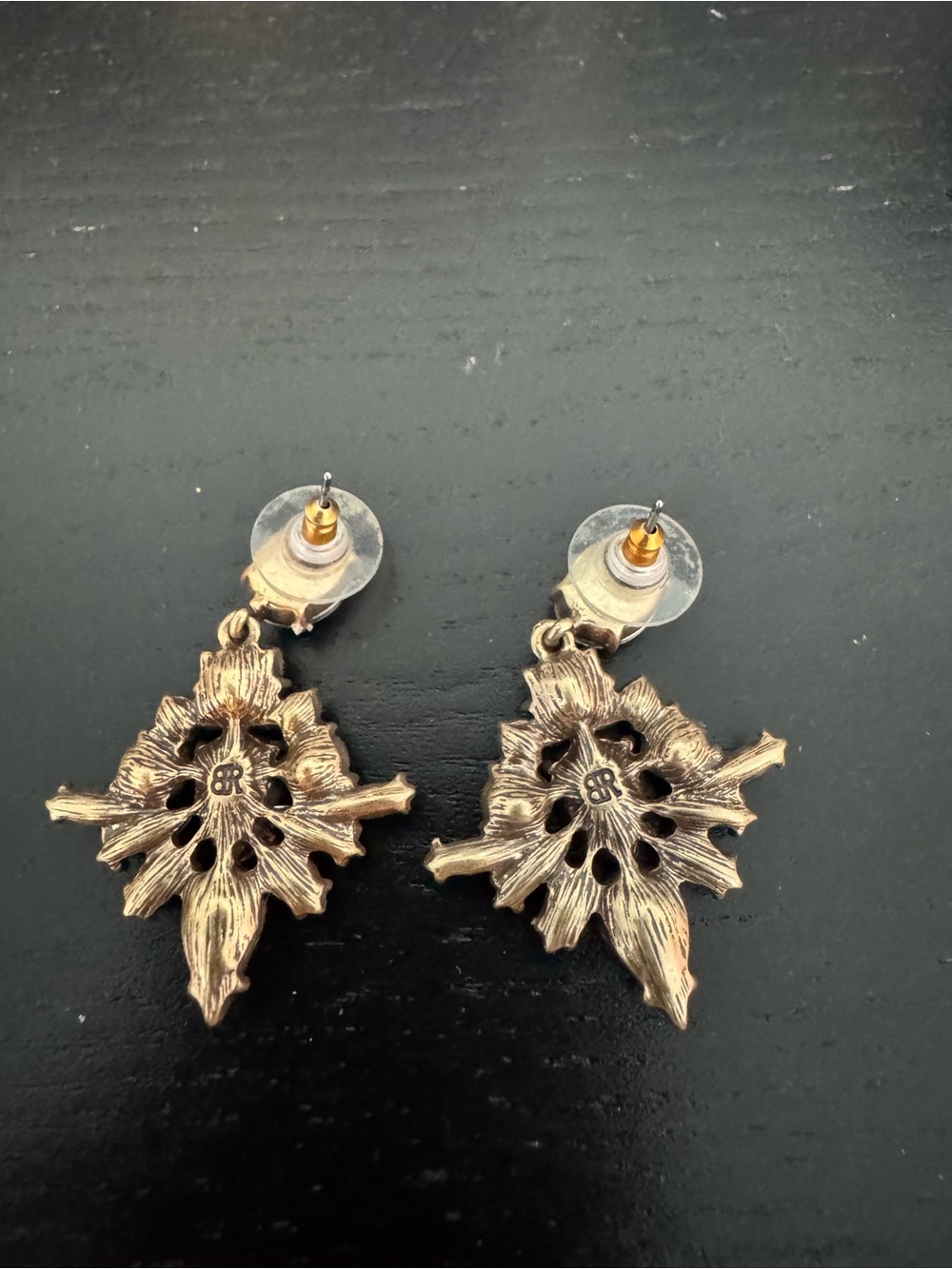 Banana Republic Gray Crystal Drop Statement Earrings - Picture 6 of 10